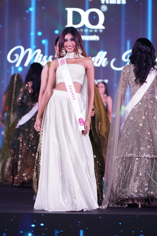 WHITE SAGE BIRKIN LYCRA LEHENGA